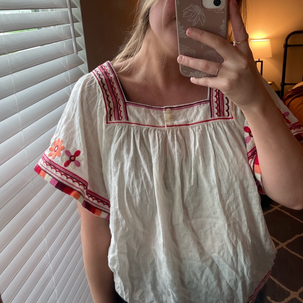 Madewell Embroidered Top